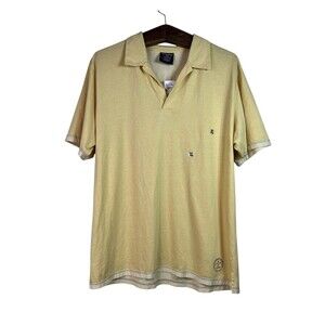 Vintage Polo Jeans Co Ralph Lauren Y2K Mens Yellow Polo Shirt Size XL NWT